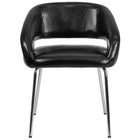Flash Furniture Fusion Series Contemporary Leather Side Reception Chair - Black-Lounge Chair