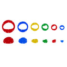 edxeducation - Ensemble de galets arc-en-ciel imbriqués - Ensemble de 96-Comprend 12 cartes d'activités recto verso