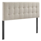 Modway Lily Upholstered Queen Size Headboard - Dove-Chenille Fabric Upholstery