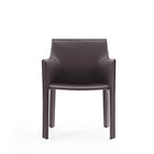Manhattan Comfort Vogue 23.43" Modern Faux Leather Upholstered Dining Chair - Grey-100% Tailored Upholstery from Top to Bottom. Legs Included