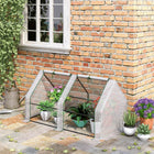 Outsunny 6' x 3' x 3' Portable Tunnel Greenhouse with Large Zipper Doors & Water/UV PE Cover - White- Idea for extended plants' growing season and protect from extreme weather    
 