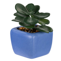 Pep Rally Mini Faux Plant - Blue-Realistic faux plant for a natural look without maintenance