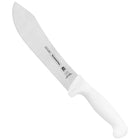 Tramontina Professional 8" Steak Knife - Stainless Steel Blade and White Polypropylene Handle-H-Tramontina 8" Butcher Knife