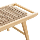 Modway Saoirse 47" Wove Rope Wood Bench - Natural-Weight Capacity: 331 lbs