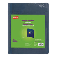 Staples 3-Tang Clear-Front Report Cover - Dark Blue - 10 Pack-Clear-front cover displays your entire title page