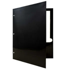 JAM Paper Laminated Glossy 3 Hole Punch Two-Pocket School Folders - Black - 6 Pack-Quantity: 6 Folders per Pack | One for each subject & project