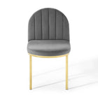 Modway Isla Channel Tufted Performance Velvet Dining Side Chair - Gold/Grey-8
