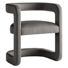 Modway - Winslow Performance Velvet Chaise d’accent en tonneau - Storm Grey-Chaise d’accent