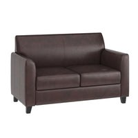 Flash Furniture HERCULES Diplomat Series Brown Leather Loveseat-Contemporary Style