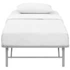 Modway Horizon Stainless Steel Twin Bed Frame - Grey-Eliminates Need For Box Spring