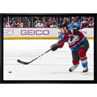 Nathan Mackinnon Colorado Avalanche Shooting - Framed Canvas - 31" x 22"-Premium canvas print with gallery-wrapped edges