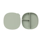 b.box Silicone Plate + Lid - Sage-Leakproof lid locks in freshness when storing pre-prepared meals and doubles as a small serving dish for snacks