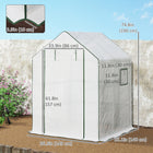 Outsunny - Serre en polycarbonate 6 pi x 2,5 pi-Grande porte frontale zippée à enrouler pour un accès facile à l'intérieur
