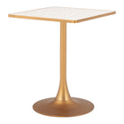 Zuo Spot Bistro Table - Beige/Gold-Colour: Beige/Gold