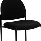 Flash Furniture – Chaise empilable en tissu avec structure en acier, noir-Coussins profilés