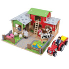 Bigjigs Toys - Animaux de la ferme en bois, lot de 10-Encourage le jeu créatif et imaginatif