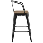 Modway - Promenade Tabouret de bar - Noir-Un certain assemblage requis