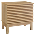 Modway Render Two-Drawer Nightstand - Oak-Mid-Century Bedside Table