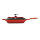 Tramontina - Poêle à griller avec presse en fonte émaillée 11 po – Rouge gradué-6