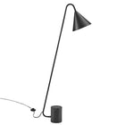 Modway Ayla Marble Base Floor Lamp - Black-Requires 1 E26 40W Max Bulb (Not Included)