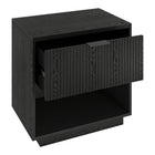 Hudson&Canal Karten 24" Nightstand - Black Grain-Clean with a soft, dry cloth and no harsh chemicals or abrasive cleaning materials