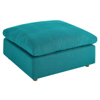 Modway Commix Down Filled Overstuffed Ottoman - Teal-Contemporary Modern Ottoman