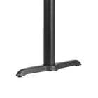 Flash Furniture – Table en fonte d’acier 5 x 22 po avec piétement en T, colonne hauteur bar de 3 po de diamètre, noir-Configuration de la base en T