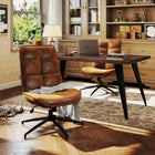 Homy Casa 63" Multi-Functional Writing Desk - Walnut Finish-Perfect for: Home offices, study rooms, workstations, and creative studios, Remote workers or students needing a functional workspace, Modern apartments, lofts, or minimalist interiors