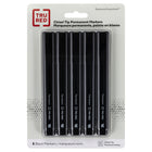 TRU RED Permanent Markers - Chisel Tip - Black - 5 Pack-Marks most surfaces easily and resists fading
