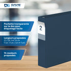 Davis Group Super économie, Reliure à anneaux en “D” inclinés 2 po, paquet de 6 – Bleu Marine-Anneau En D, Non Verrouillable