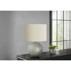 Monarch Specialties 19" H Table Lamp - Grey Resin / Ivory / Cream Shade-The easy to use 3-way rotary switch holds a single bulb (not included) with a maximum outage of 100W/120V to adjust the lighting ambiance and instantly brighten or dim a room