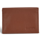 Champs Onyx Leather Card Case - Brown-Leather card holder in gift box
