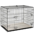 PawHut - Cage pour chien 30 po, cage pour chien en métal pliable avec 2 portes, plateau, coussin-Portes avant et latérales pour un accès facile, avec des verrous latéraux pour les maintenir en sécurité à l'intérieur si nécessaire 