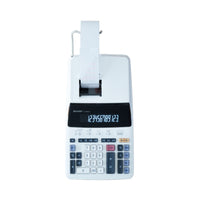 Sharp Large 12-Digit Commercial Printing Calculator - LCD Display - White-Extra-large 12-digit white LED-backlit, LCD display