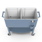 Permasteel 80 qt Rolling Patio Cooler with Divider & Shelf - Blue-Extended cooling power keeps drinks chilled for up to 36 hours