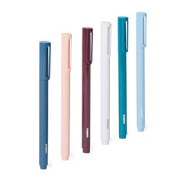 Poppin Modern Signature Ballpoint Pens - Assorted Colours - 6 Pack  -Each pen in this assorted set comes with black ink