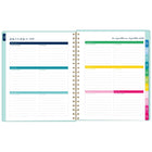 Emily Ley Simplified 2026-27 Weekly/Monthly Planner - 8-3/4" x 7-3/4" - Mint - Bilingual-One week per two page spread has ruled planning space and a section to check off completed tasks.