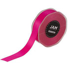 JAM Paper Double Faced Satin Ribbon - 7/8" W x 25 yd. - Shocking Pink-Colour: Shocking Pink