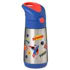 b.box Insulated Drink Bottle - 350 ml - Superman-Silicone straw top is flexible and soft on little mouths for free-flow drinking