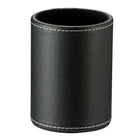 Gry Mattr Vegan Leather Pen Cup - Black-Crafted from durable vegan leather in black.