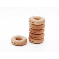 Minimal - Pinces à beignets en bois couleur bois - Paquet de 12-Matériau : Bois de hêtre massif