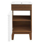 Modway Render 18" Bathroom Vanity Cabinet - White/Walnut/White-8