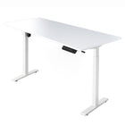 Ezywork -  Bureau debout réglable en hauteur électrique 60" - Cadre blanc / Dessus de table blanc-Dessus de table en pièce entière de 1" d'épaisseur