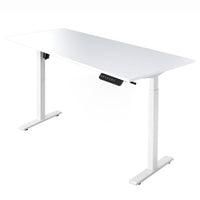 Ezywork -  Bureau debout réglable en hauteur électrique 60" - Cadre blanc / Dessus de table blanc-Dessus de table en pièce entière de 1" d'épaisseur