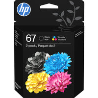 HP 67 HP 67 Colour/Black Original Ink Cartridge, 2 Pack-Cyan, magenta, yellow/black ink