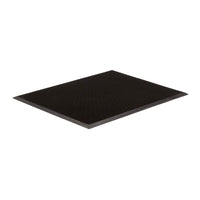 Edgewood Gritstop Fingermat Heavy Traffic Outdoor Scraper Mat - 24" W x 32" L - Black with Integrated Edging-Integrated beveled edges
