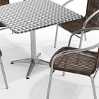 Flash Furniture – Table carrée de 31,5 po en aluminium avec 4 sièges en rotin, intérieur/extérieur (TLH32SQ020CHR4)-7