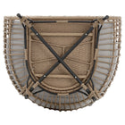 Manhattan Comfort Spezia 33.46" Modern Patio Freestanding Egg Chair - Tan/Grey-30 Day Limited Manufacturer's Warranty