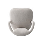 Manhattan Comfort Palmer 22.8" Mid-Century Modern Tweed Upholstered Dining Armchair - Silver Lining-30 Day Limited Manufacturer's Warranty
