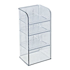 Azar Extra Small Plastic Three Tier Organizer - 9.87" x 4.75" x 3.12" - Clear-Space-saving vertical design perfect for small surfaces